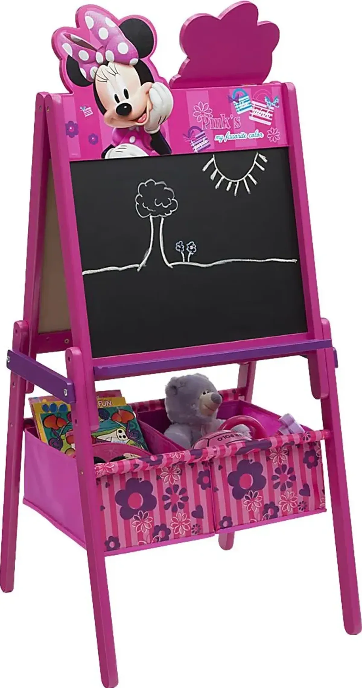 Kids Disney Minnie Mouse Pink Easel with Storage