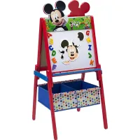 Kids Disney Mickey Mouse Red Easel with Storage