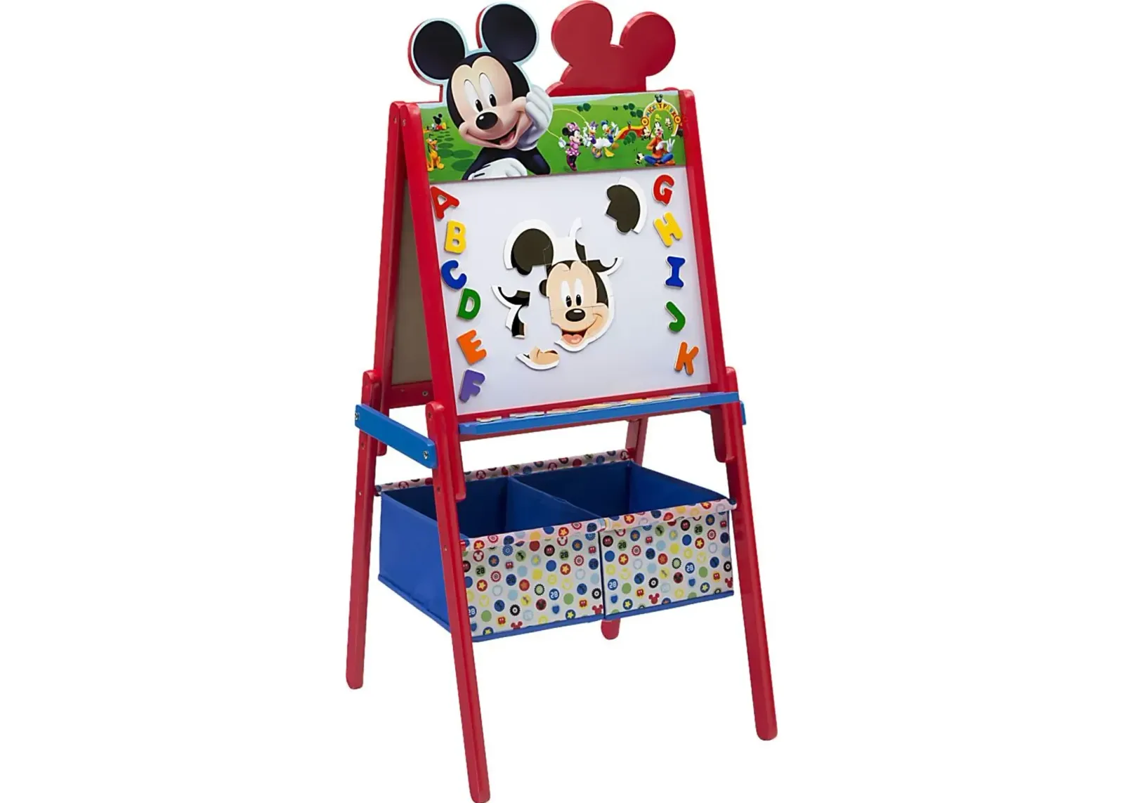 Kids Disney Mickey Mouse Red Easel with Storage