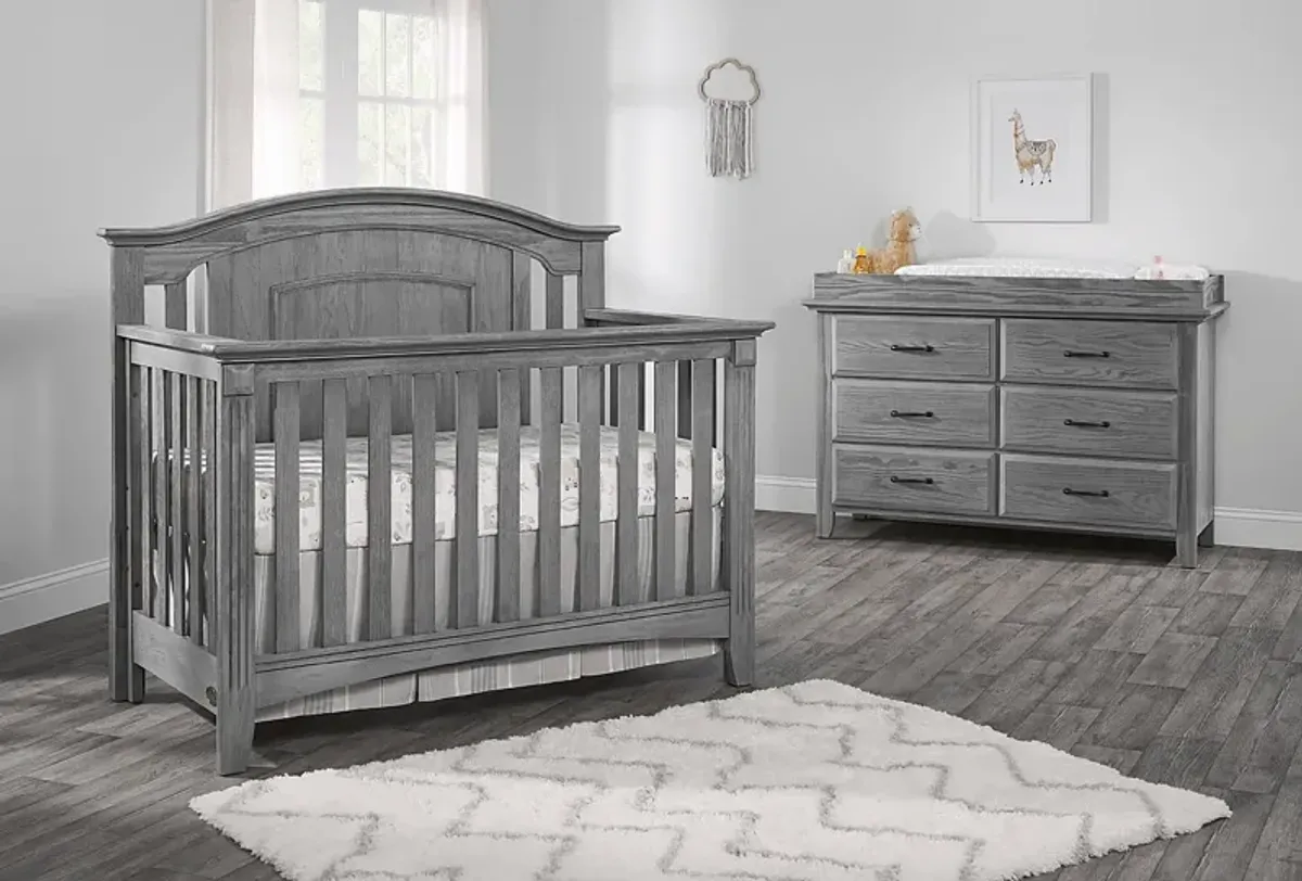 Hillford Gray Convertible Crib