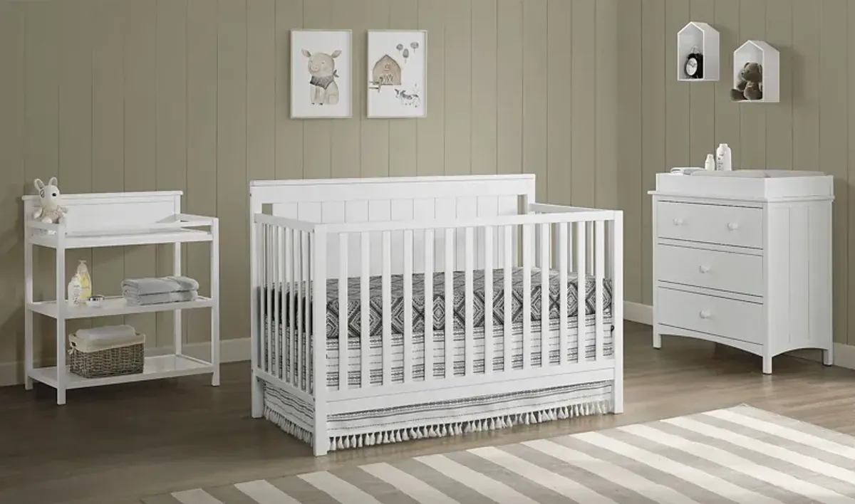 Norian White Convertible Crib