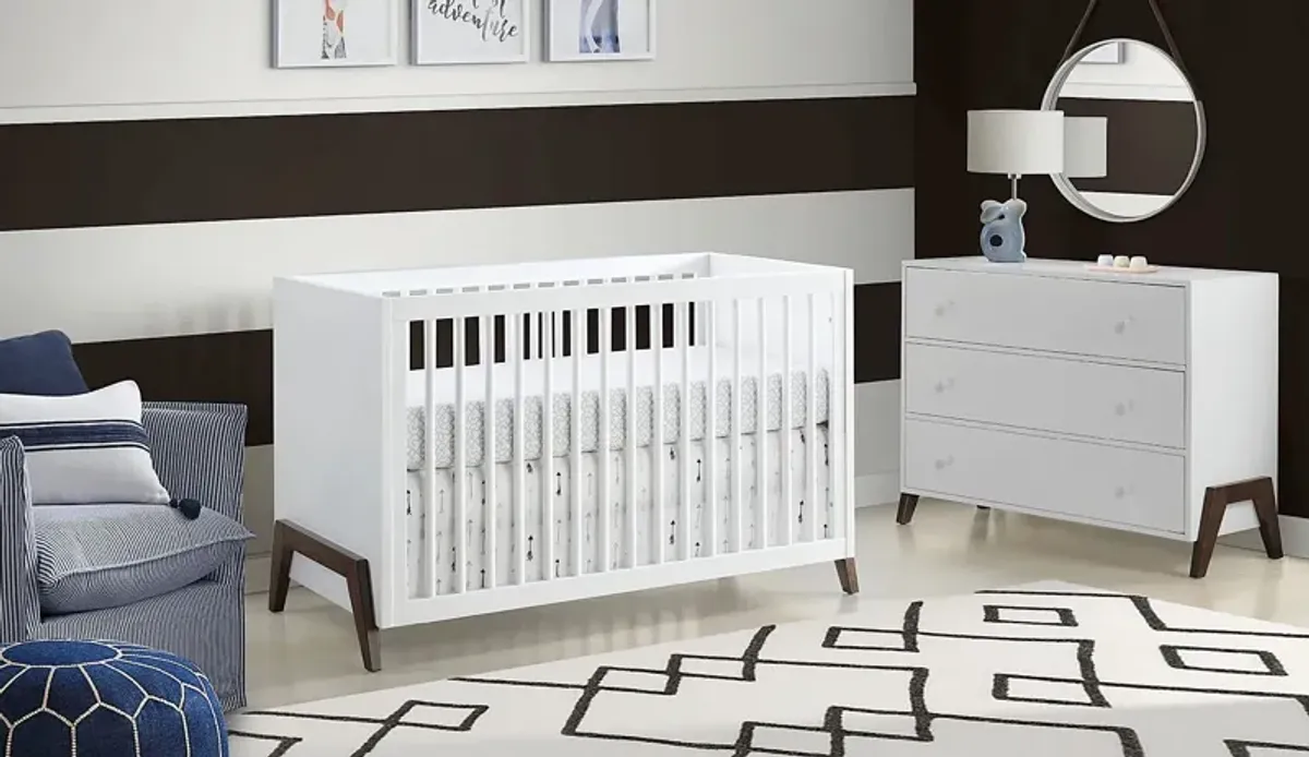 Miana White Convertible Crib