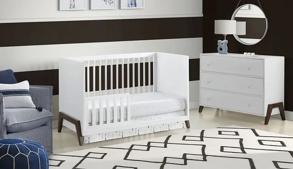 Miana White Convertible Crib