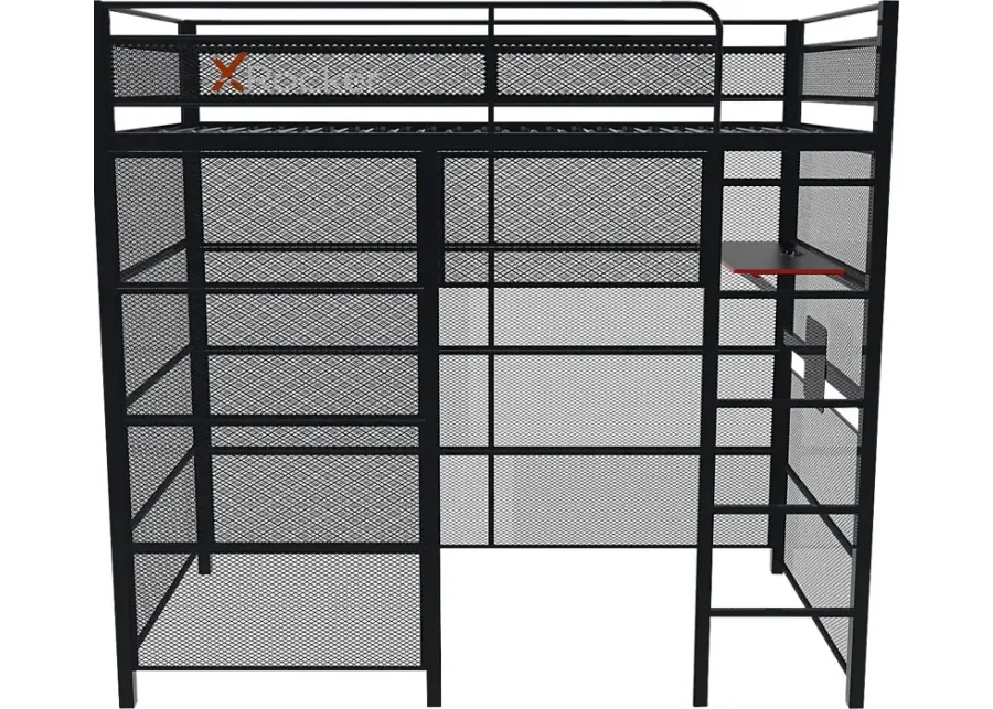 Kids In The Zone Black Gaming Bunk Bed