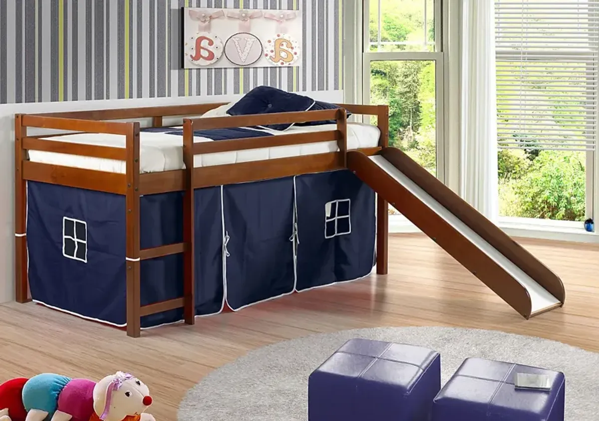 Kids Parman Blue Twin Tent Loft Bed