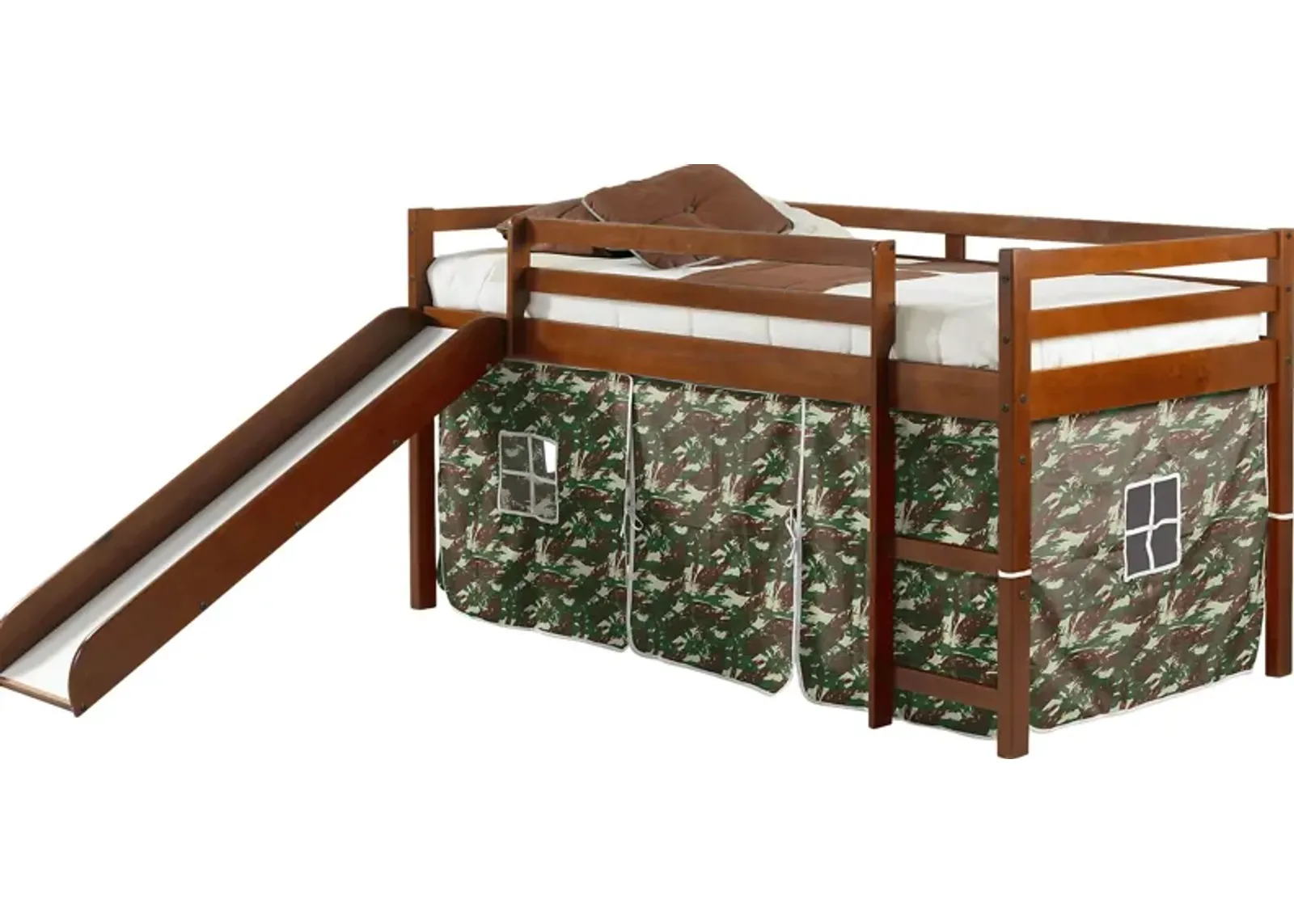 Kids Parman Camo Twin Tent Loft Bed