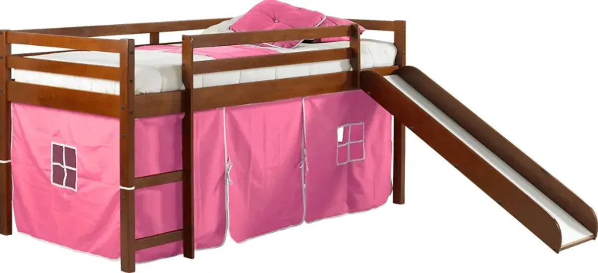 Kids Geuda Pink Twin Tent Loft Bed
