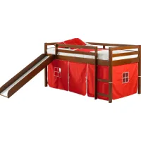 Kids Geuda Red Twin Tent Loft Bed
