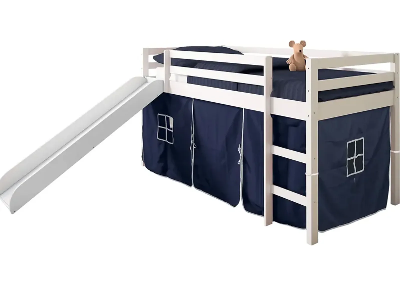 Kids Hoviespian Navy Twin Tent Loft Bed