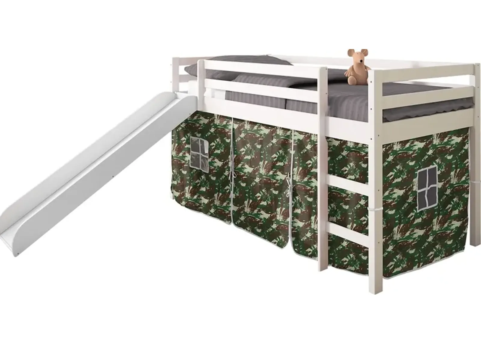 Kids Hoviespian Camo Twin Tent Loft Bed