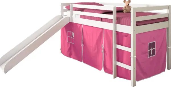 Kids Hoviespian Pink Twin Tent Loft Bed