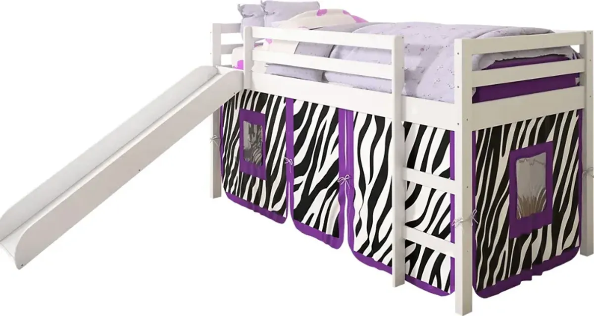 Kids Hoviespian Purple Twin Tent Loft Bed