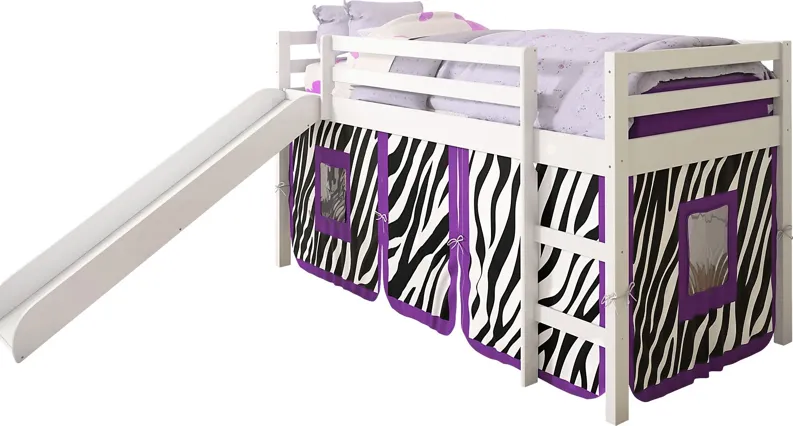 Kids Hoviespian Purple Twin Tent Loft Bed