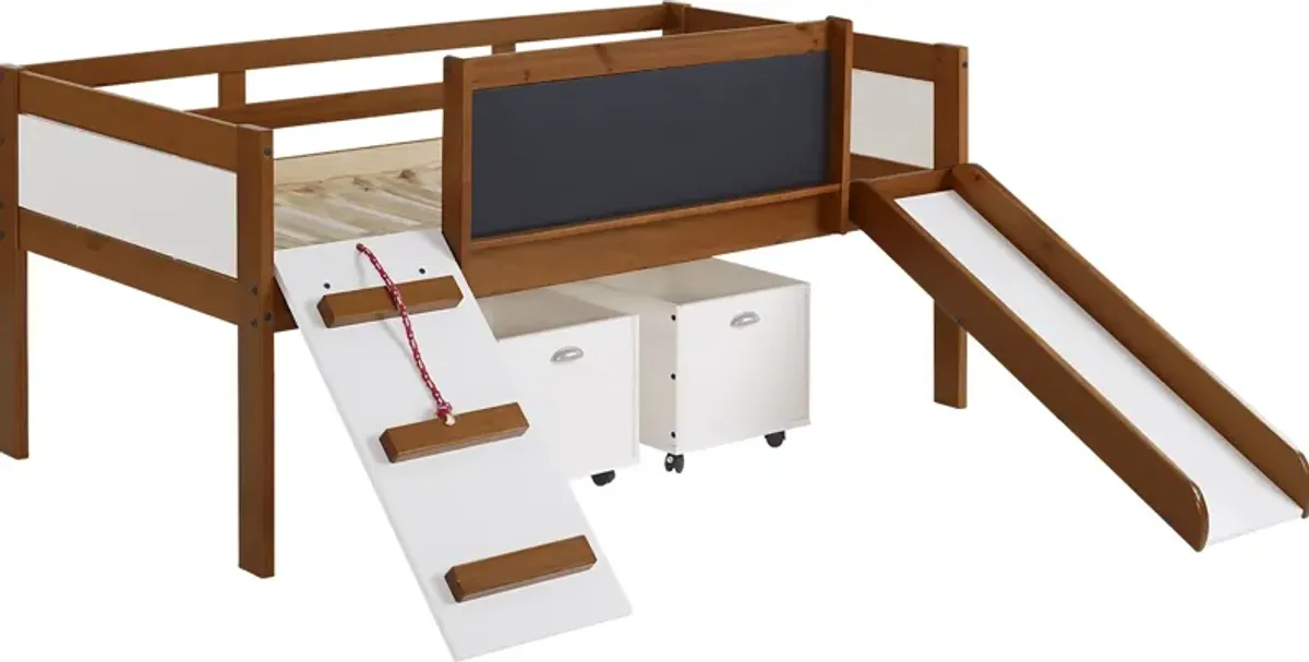 Kids Algonac Brown Twin Loft Bed