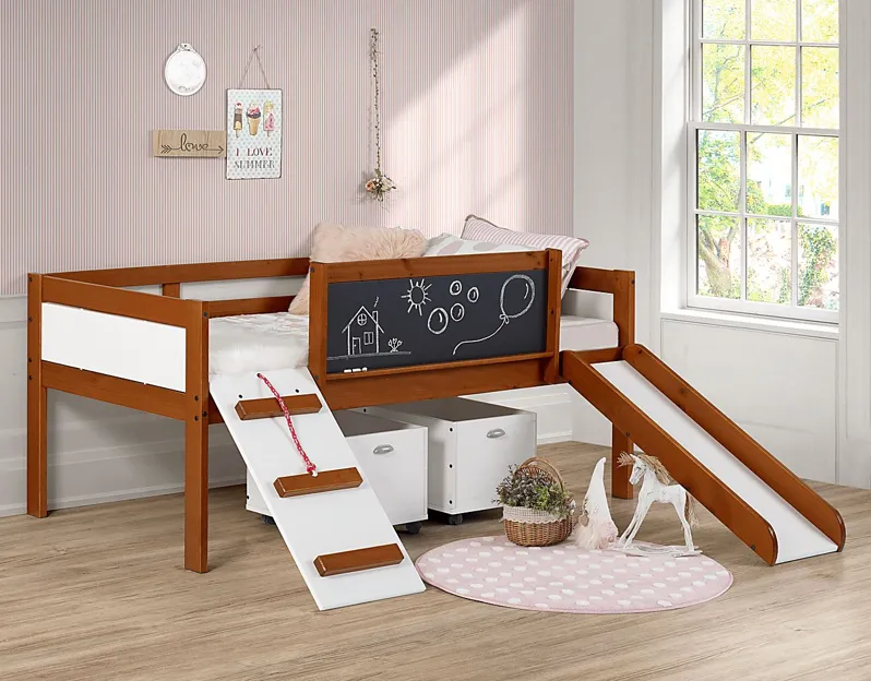 Kids Algonac Brown Twin Loft Bed