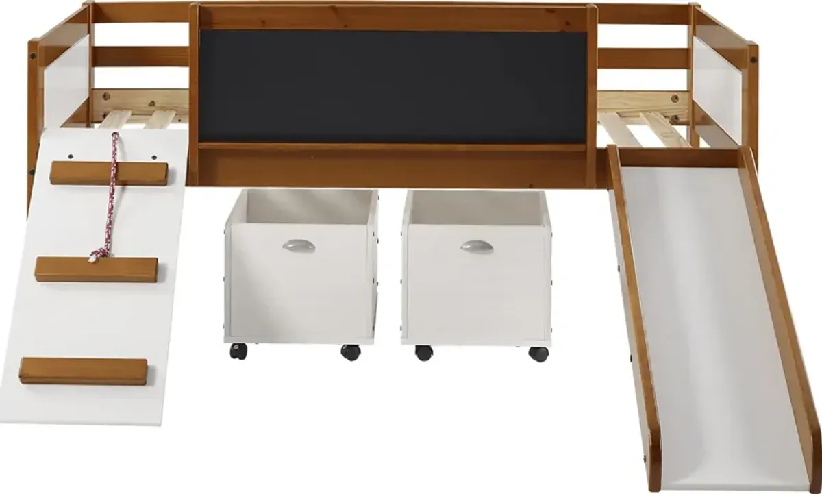 Kids Algonac Brown Twin Loft Bed