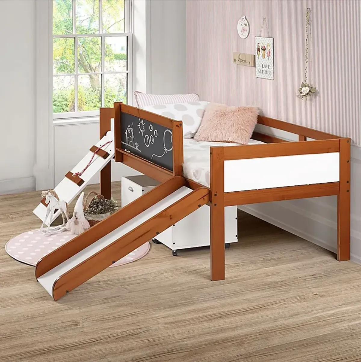 Kids Algonac Brown Twin Loft Bed