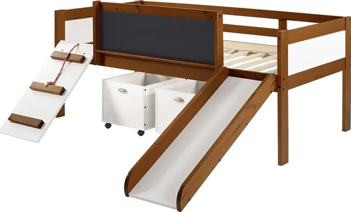 Kids Algonac Brown Twin Loft Bed