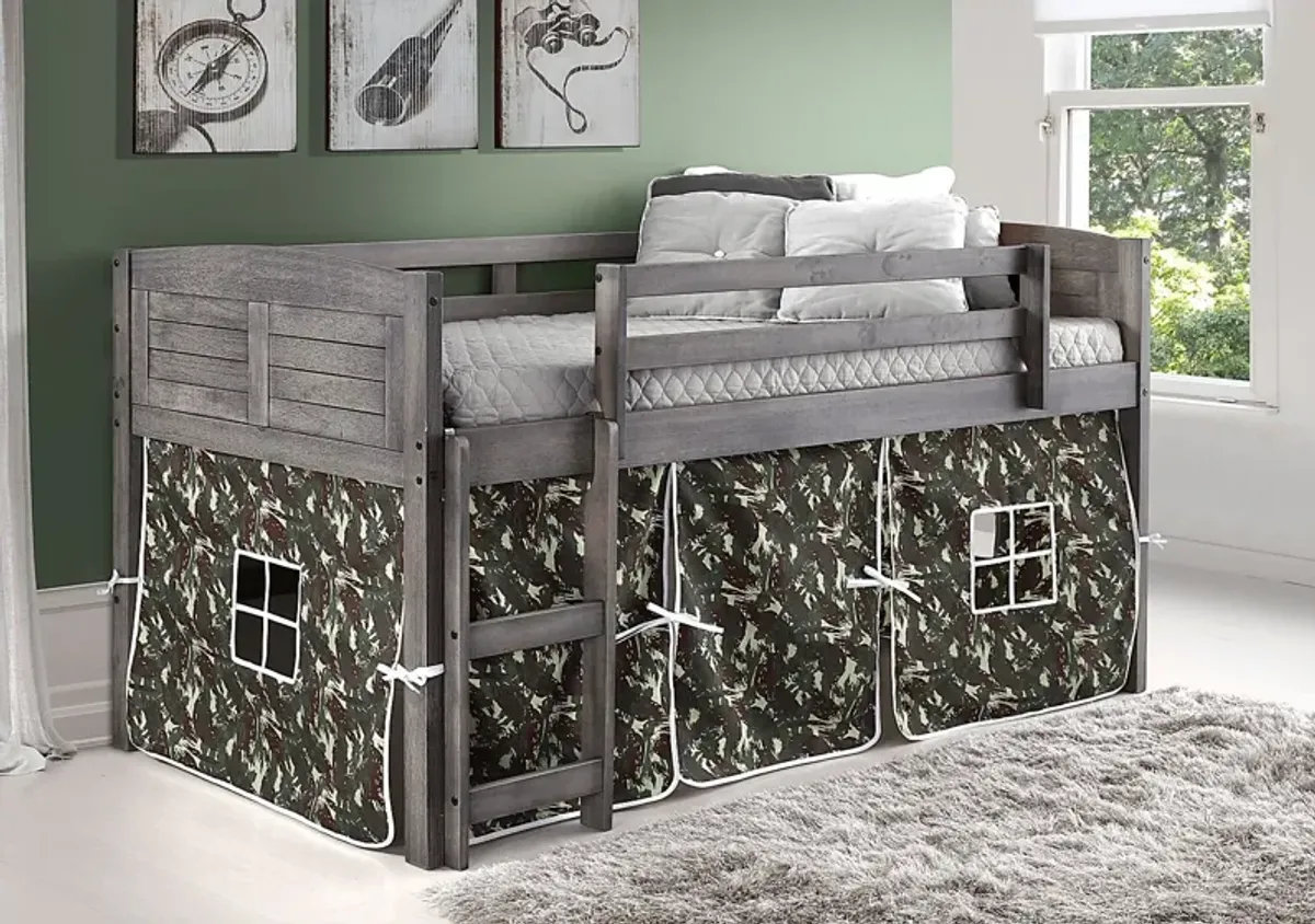 Kids Beland Camo Twin Tent Loft Bed