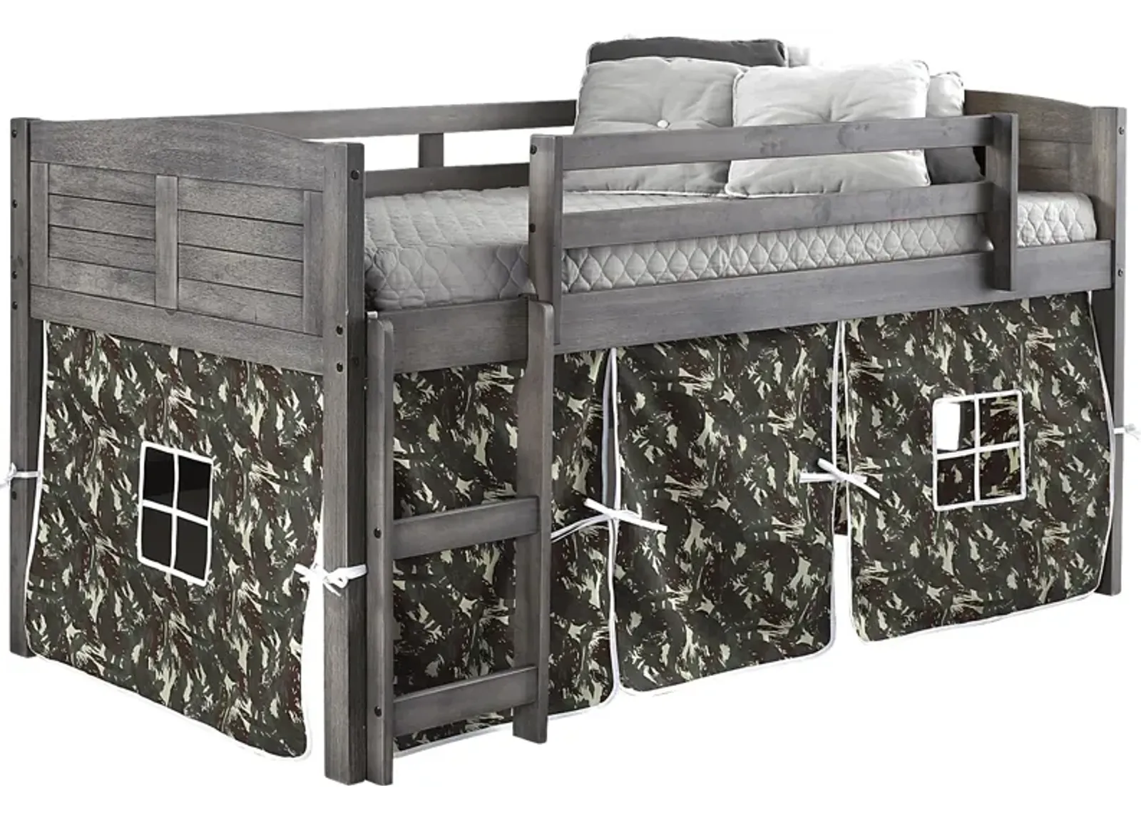 Kids Beland Camo Twin Tent Loft Bed