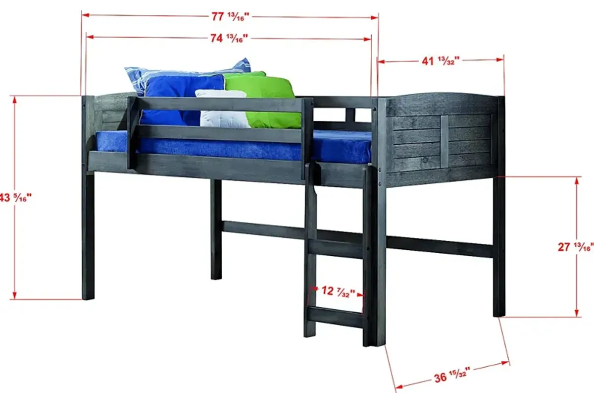 Kids Beland Red Twin Tent Loft Bed