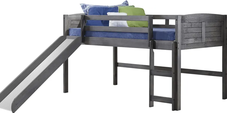 Kids Bironae Gray Twin Loft Bed