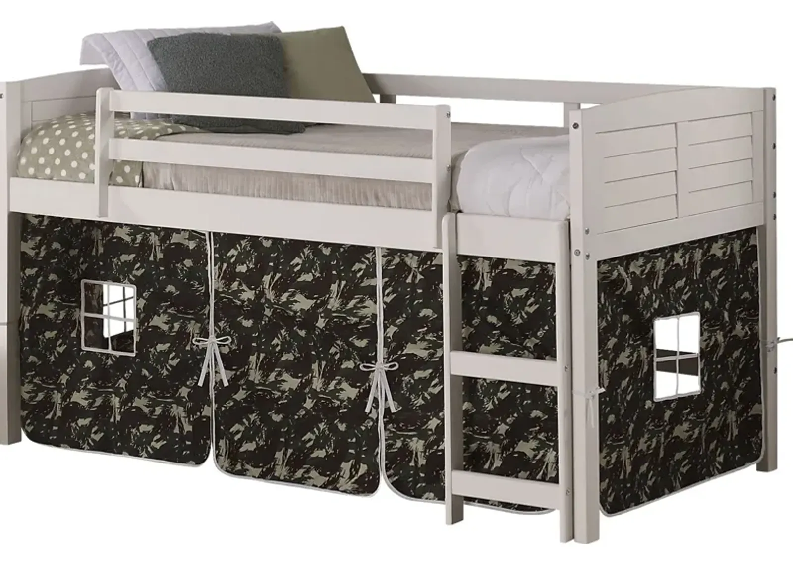 Kids Bringard Camo Twin Tent Loft Bed