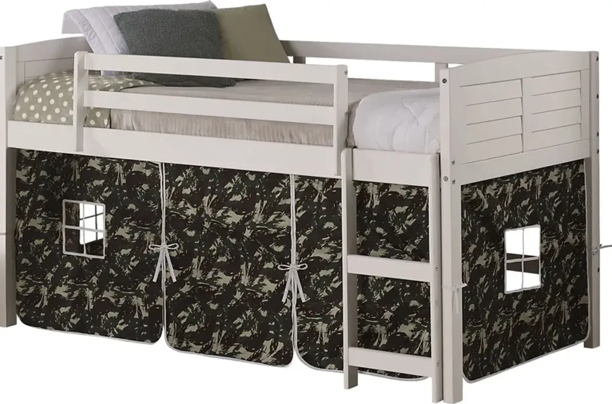 Kids Bringard Camo Twin Tent Loft Bed