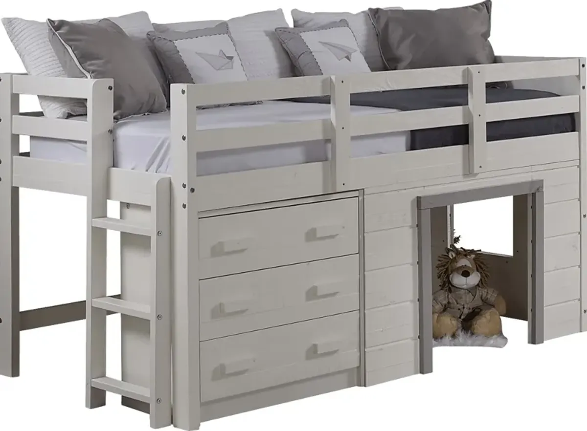 Kids Carrdon White Twin Loft Bed