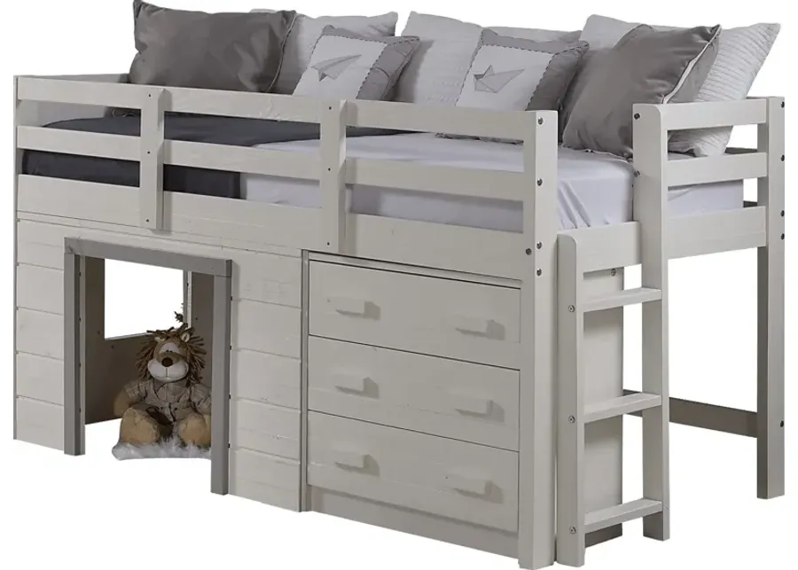 Kids Carrdon White Twin Loft Bed