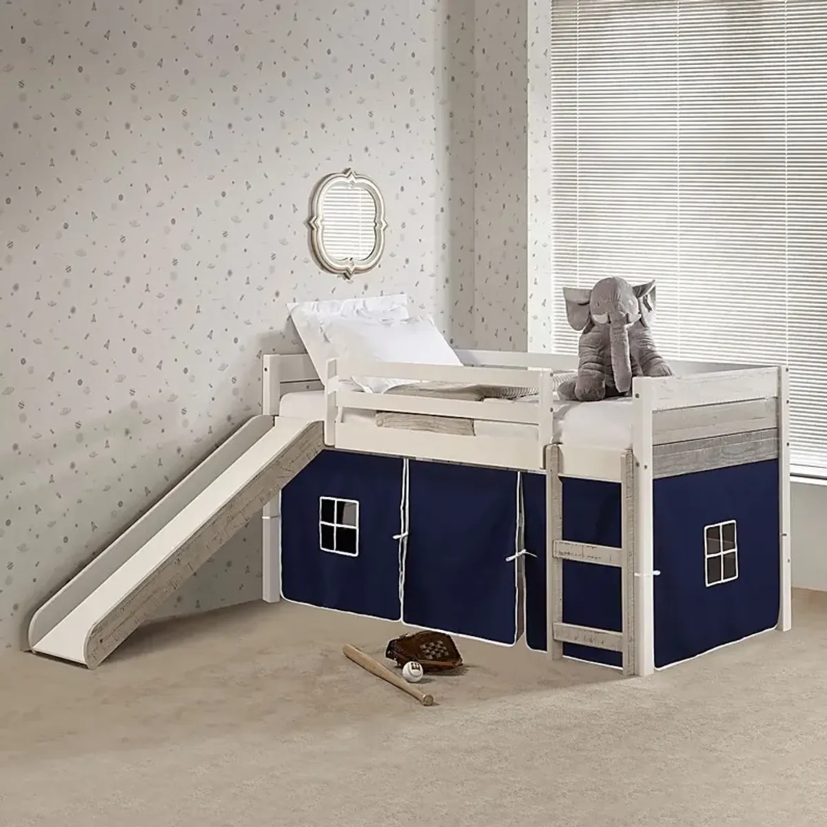 Kids Debuel Navy Twin Tent Loft Bed