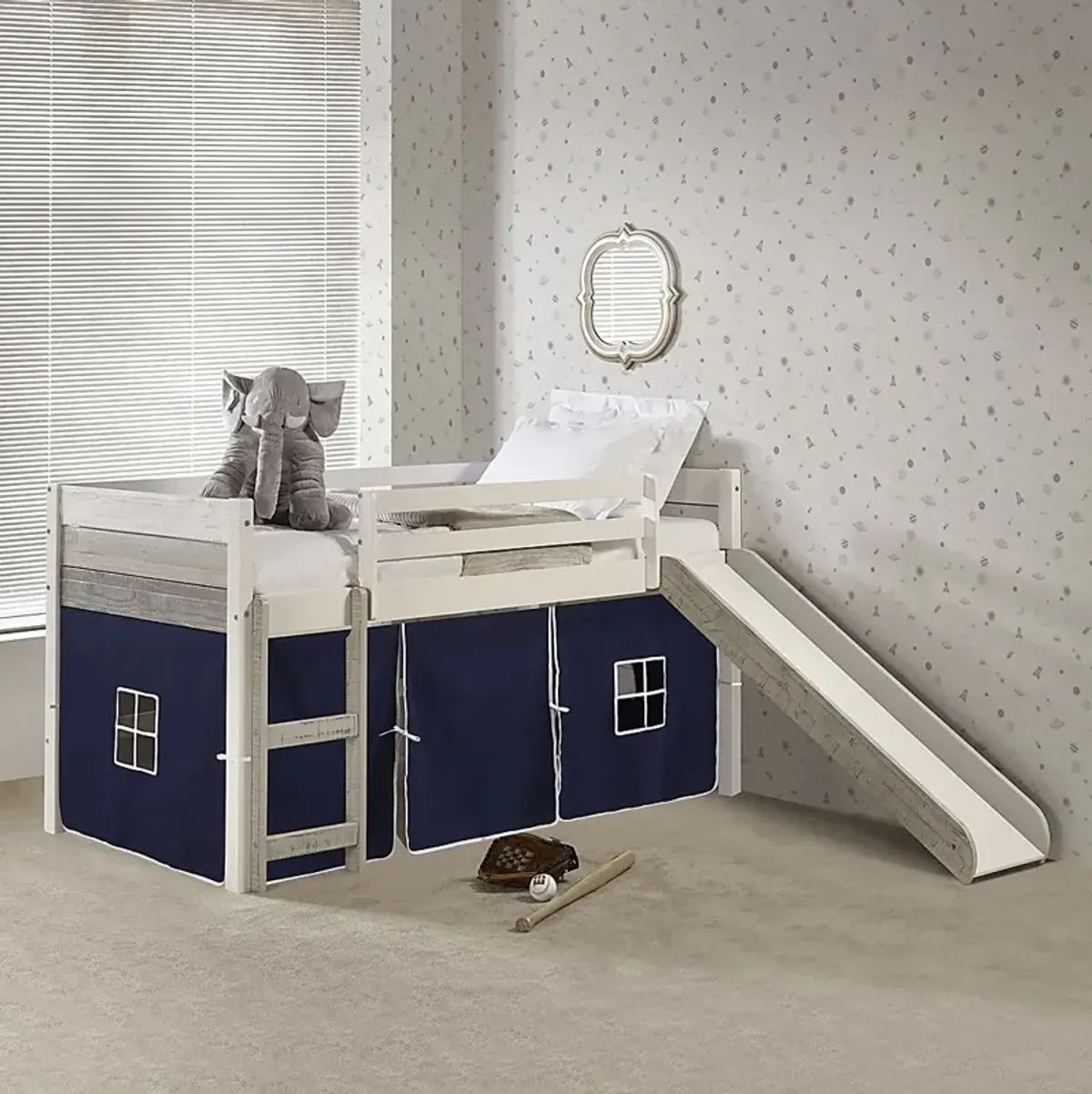 Kids Debuel Navy Twin Tent Loft Bed