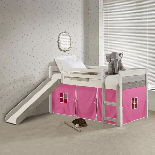 Kids Debuel Pink Twin Tent Loft Bed