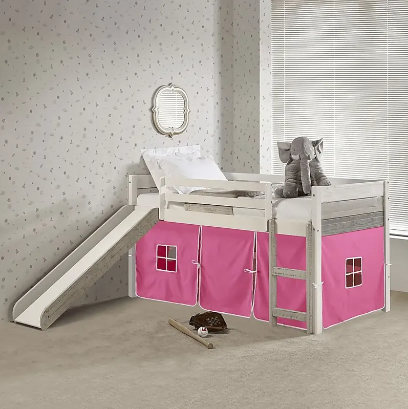 Kids Debuel Pink Twin Tent Loft Bed