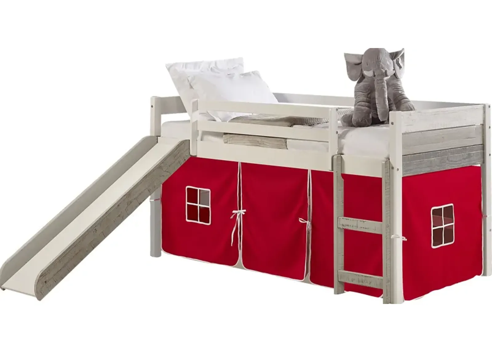 Kids Debuel Red Twin Tent Loft Bed