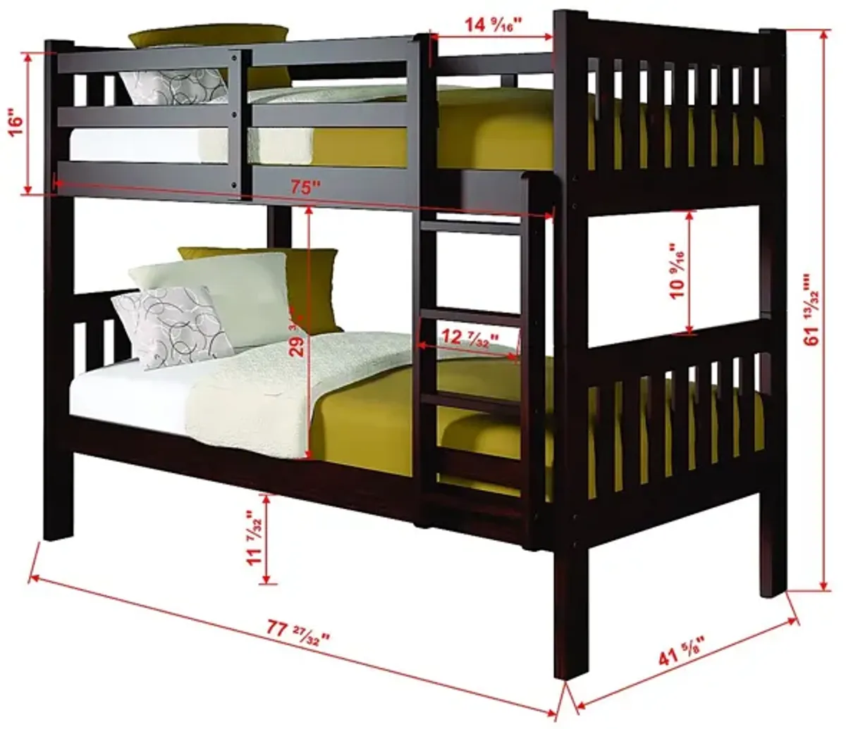 Cormac Brown Twin/Twin Step Bunk Bed