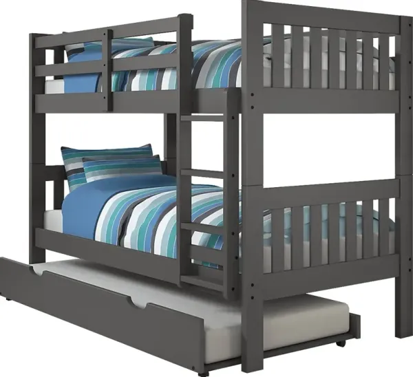 Dashill Gray Twin/Twin Step Bunk Bed