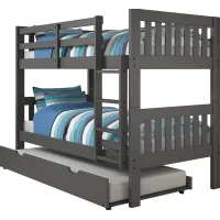 Dashill Gray Twin/Twin Step Bunk Bed