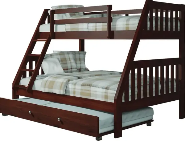Eastton Brown Twin/Full Step Bunk Bed