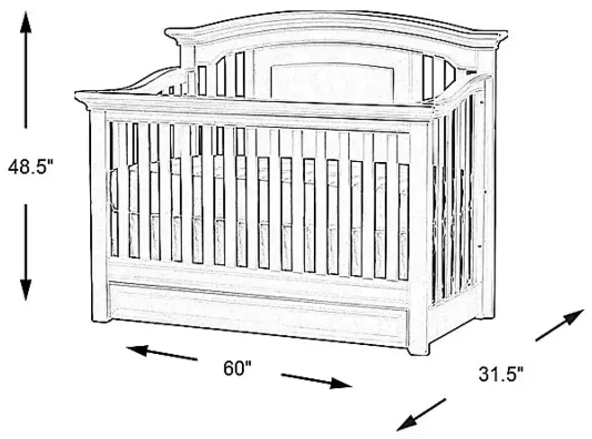 Baby Cache Harborbridge Navy Convertible Crib