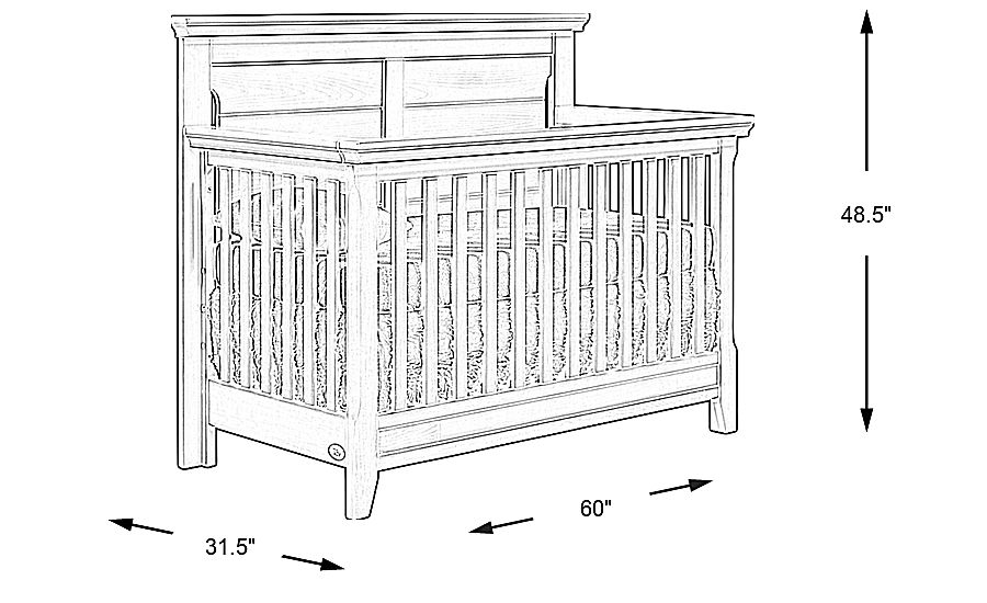 Baby Cache Overland Point Gray Convertible Crib