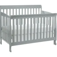 Reena Gray Convertible Crib with Toddler Rail