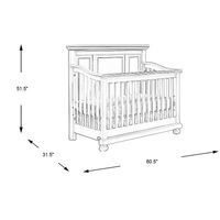 Baby Cache Prestcott Antique White Convertible Crib