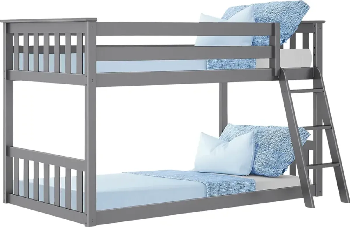 Kids Imonie Gray Twin/Twin Low Bunk Bed