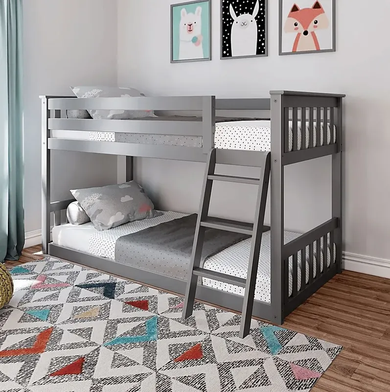 Kids Imonie Gray Twin/Twin Low Bunk Bed