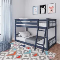 Kids Imonie Blue Twin/Twin Low Bunk Bed