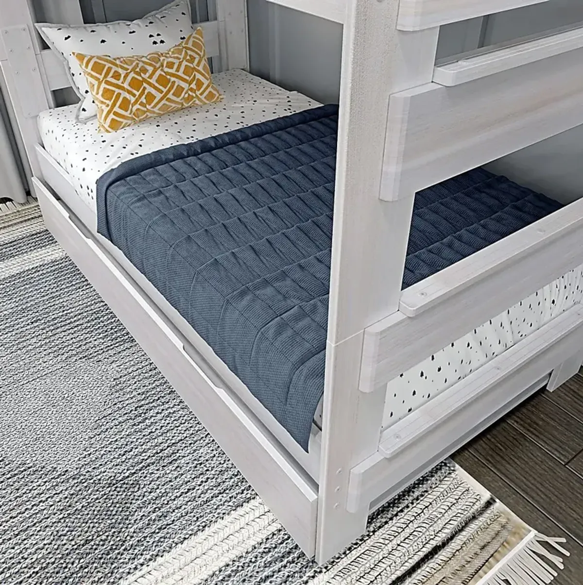 Kids Eastwick White Twin/Twin Bunk Bed with Trundle