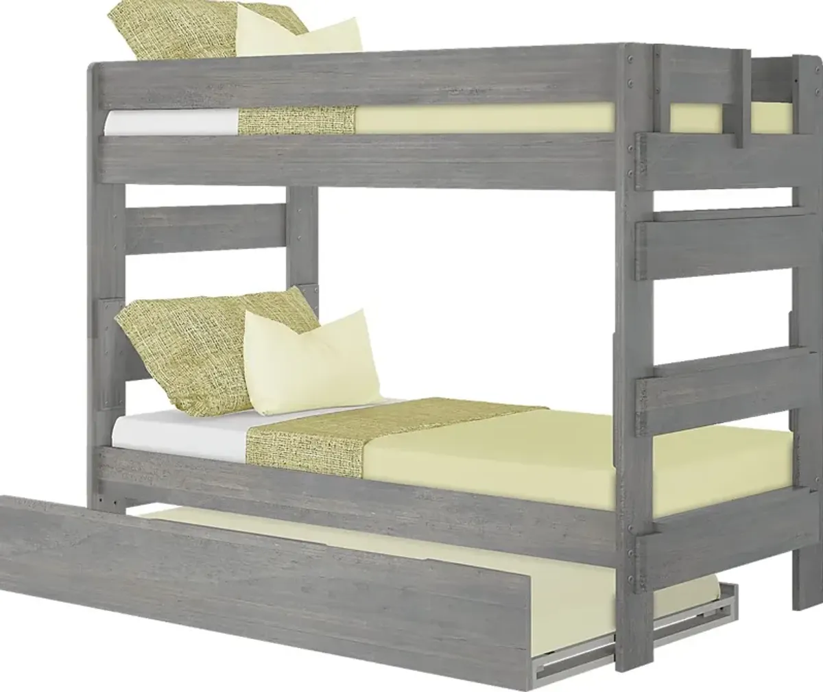 Kids Eastwick Gray Twin/Twin Bunk Bed with Trundle