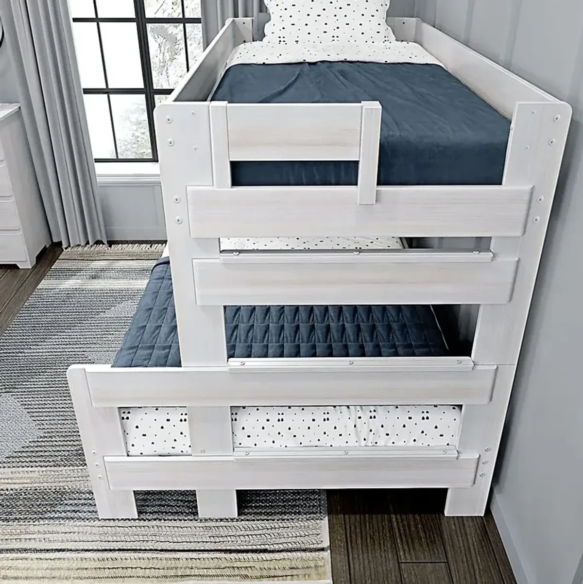 Kids Eastwick White Twin/Full Bunk Bed