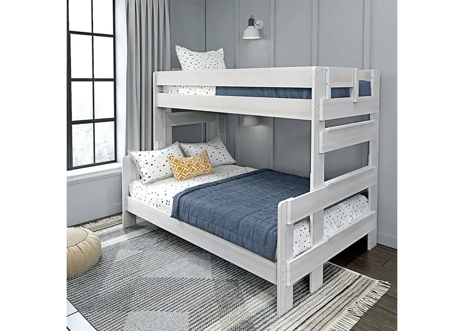 Kids Eastwick White Twin/Full Bunk Bed